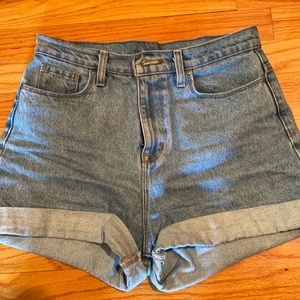 urban outfitters mom high rise denim shorts